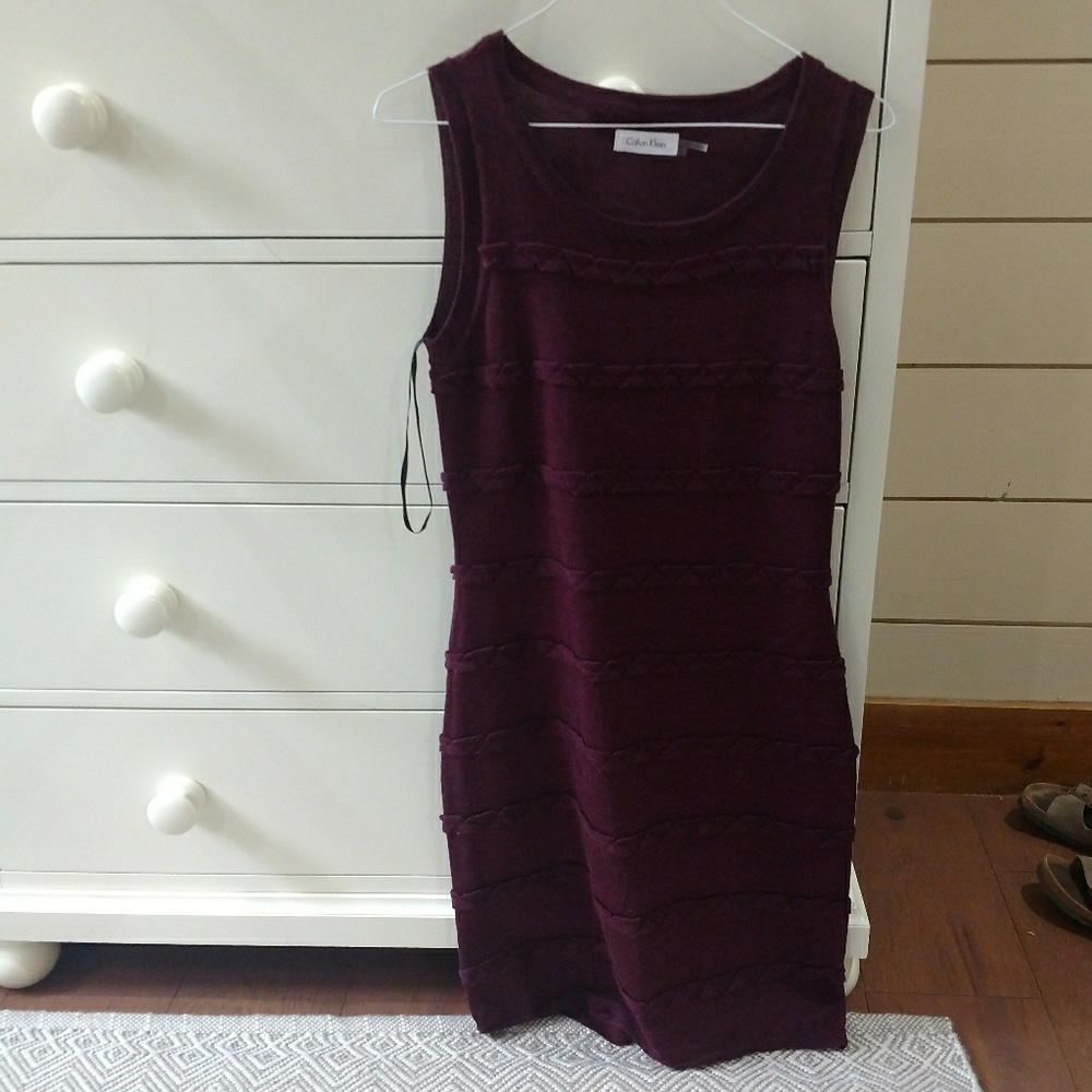 Maroon Calvin Klein dress